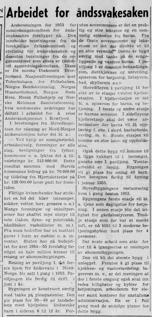 Pressemelding om Nord-Norges åndssvakehjem i Nordlandsposten 13.09.1954.jpg