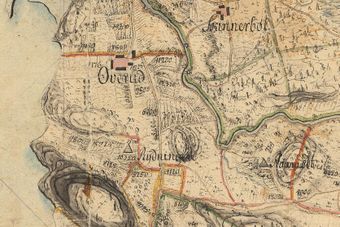 Rønningen under Overud Kongsvinger kart 1800.jpg