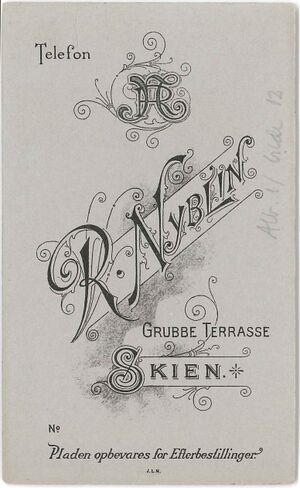 R Nyblin, Skien (Revers).jpg