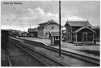 Raufoss stasjonsområde. Ukjent/Origo - Norske jernbanestasjoner