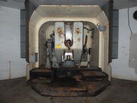 15cm-kanonen i Singelfjellet sett innenfra. Foto: Tommy Gildseth (2013).