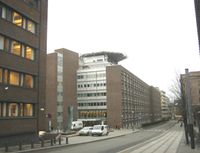 Einar Gerhardsens plass ved Regjeringskvartalet i Oslo ble navngitt i 1997. Her er et foto fra 2006. Foto: Stig Rune Pedersen
