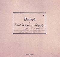 Framsida på dagboka, som inneholder regnskapet for åra 1958-61.