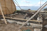 Restaurering av grunnmuren på smia.