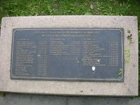 Kåre Lorang Andersens navn er innskrevet på minnesmerket på retterstedet på Akershus festning. Foto: Hans-Petter Fjeld