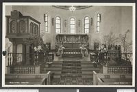 Ris kirke - interiør. Foto: Nasjonalbiblioteket