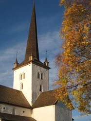 Tårnspiret sto ferdig i 1694. Foto: Hans Hosar (2013).