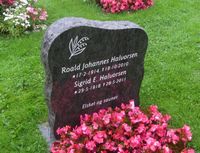 Motstandsmannen, politikeren og fagforeningslederen Roald Halvorsen er gravlagt på Voksen kirkegård. Foto: Stig Rune Pedersen