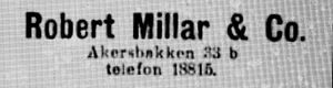 Robert Millar annonse Aftenposten 1917.JPG