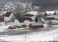 Rognstadgardene sett fra Balke kirke. Foto: Stig Rune Pedersen