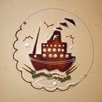 Rolf Bjerke, kakedekorasjon for Ritz Conditorier. Foto: Heidi Voss-Nielsen/Oslo byarkiv