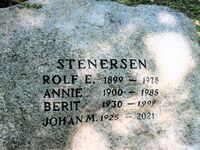 Kunstsamleren Rolf Stenersens gravminne. Foto: Stig Rune Pedersen