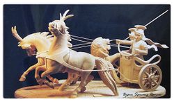 I det store arbeidet "Romerske soldater" oser det av kraft og driv. Modellen er ca to meter lang. Foto Bjørn Sørvang Hansen.