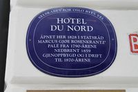 Dronningens gate 13: Rosenkrantzgården, Hotel du Nord. 59.909454° N 10.74532° Ø