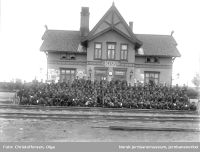 Roverud stasjon med grensebataljon 1905.