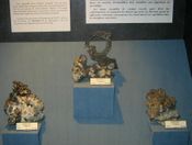 Sølv fra Kongsberg sølvverk utstilt på Muséum national d'histoire naturelle i Paris. Foto: Stig Rune Pedersen