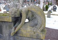 Sørgende engel, Vestre gravlund i Oslo.