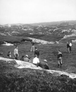 Fotball på Langedalsbrotet i 1938.