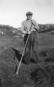 Martinus (2) i slåtten.