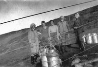 Nye taubana, rundt 1960. Aslaug Berge, Hildur Berge, Olaug Berge, Nilske Øksland, Anny Osland