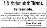 285. S Nordenfjeldsk Tidende i Nord-Trøndelag og Nordenfjeldsk Tidende 2. november 1922.jpg