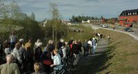 En jevn vandring fra Sagbruksveien på Sagstiens åpningsdag