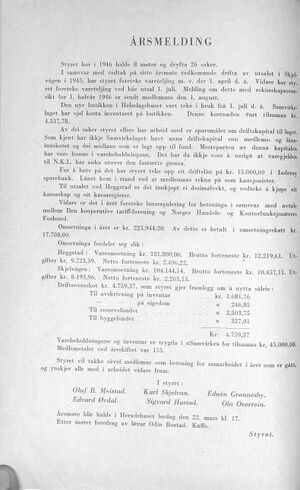 Sandvollan S-lag Årsberetning og regnskap 1946 b.jpg