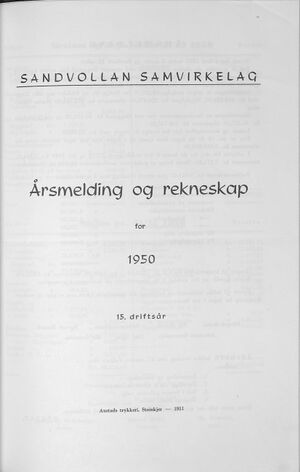 Sandvollan S-lag Årsberetning og regnskap 1950 a.jpg