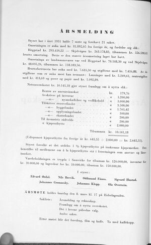 Sandvollan S-lag Årsberetning og regnskap 1951 b.jpg