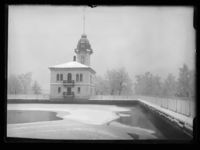 Trykkreduksjonsbassenget på toppen av St. Hanshaugen. Foto: Narve Skarpmoen