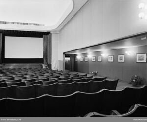 Scala kino: Salen med lerretet. Foto: Leif Ørnelund/Oslo Museum (1965).