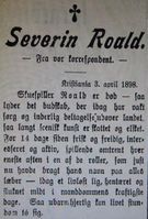 2. Severin Roald nekrolog 1898 Stavanger Aftenblad.JPG