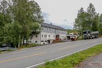 Like sør for Vellumstadvika i Langen ligger denne bygningen som blant annet har en fortid som fyllepennfabrikk. Foto: Leif-Harald Ruud