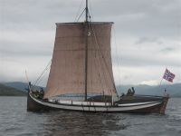 Åfjordsfembøringen Siglurð, bygd 1980 av Olaf Mølslett i Åfjorden og kjøpt av Jøa kystlag i 1984. Foto: ukjent (Jøa kystlag)