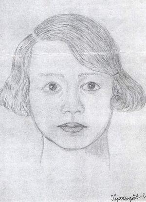 Signe Kjellesvik teikna av broren Johannes Heggland.jpg
