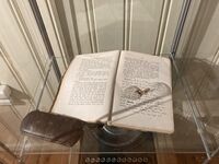 Brillene til Sigurd Hoel er utstilt sammen med andre personlige gjenstander i museet. Foto: Siri Iversen (2021).