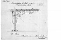 Aamli stasjon. Skjema av drager i hallen. Arkitekt Harald Kaas