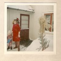 Heidi og Solveig Grønnerud. Foto: Willy Grønnerud(?), romjula 1966