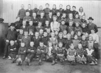 Elever ved Kredsskolen i Vestfossen, ukjent år.
