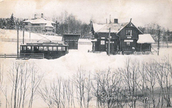 Slemdal stasjon vinter. Fotograf ukjent/Byantikvarens verneplan