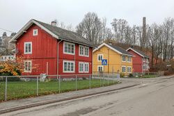Arbeiderboliger i Vaterlandsveien, av ukjent grunn kalt «Tangoboligene». Foto: Leif-Harald Ruud (2020)
