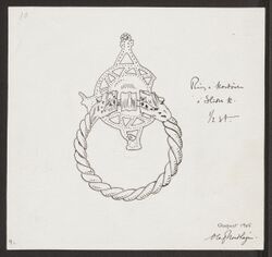 Beslaget på kordøra mot sakristiet. Foto: Riksantikvaren