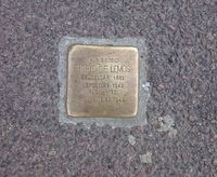 Snublestein for Sigrid de Lemos utenfor Odins gate 19 i Oslo. Foto: Vidar Iversen (2015).