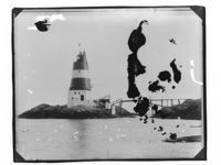 Fyret fotografert mellom 1895 og 1910. Foto: Marthinius Skøien