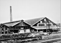 Teglverket med Drammensbanen i forkant. Foto: Johan K.A. Foss/Røyken historielag
