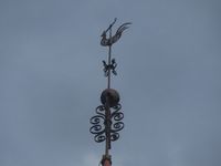 Spiret på Vassås kirke har årstallet 1738. Foto: Stig Rune Pedersen