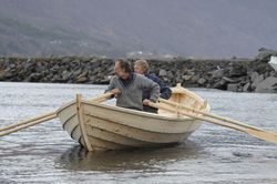 Prøveroing Hellarbogen, Gratangen. Foto: Christiaan Van Gaal (2008).