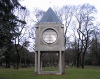 Støpul ved Vestre gravlunds kapell i Oslo. Foto: Stig Rune Pedersen