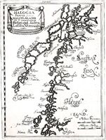 Halogia-kartet av Johan H. Heitmann, fins no på Nasjonalbiblioteket i Oslo: Kart over Nord-Noreg, "Halogia Saxoni sive Halogaland subse comprehendens Helgeland, Salten, Lofoden, Vesteraalen" kartlagt av Johan Heitmann, bearbeida av Joachim Frederik Ramus[31], utgitt av Jonas Ramus 1713.