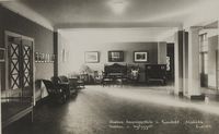 Foto: Fra hallen i nybygget fra 1924 (Nasjonalbiblioteket).